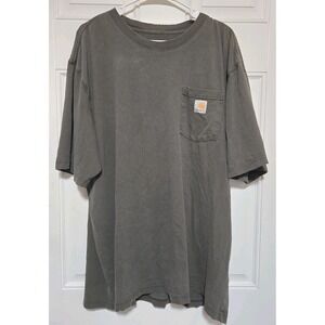 Carhartt Shirt Mens Size XL Gray Distressed Workwear